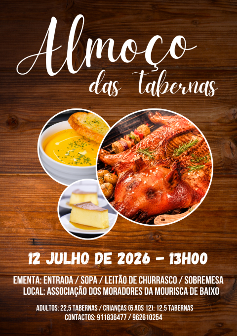 Almo&ccedil;o das Tabernas 2026